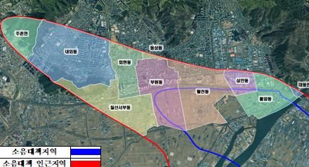 김해공항 소음등고선(김해시)