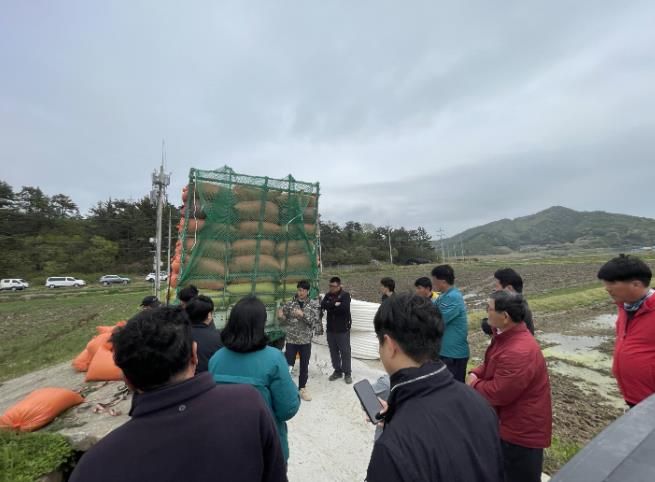 고흥군, ‘무굴착 땅속배수 기술’로 논 활용 사료작물 연중재배 활성화