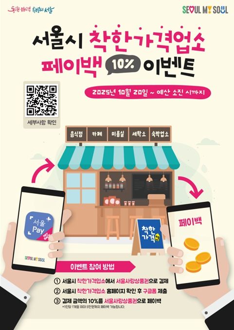 서울시 착한가격업소 페이백 이벤트 홍보 포스터