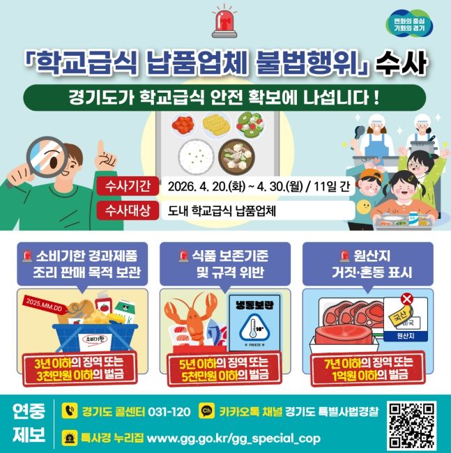 학교급식 납품업체 불법행위 수사